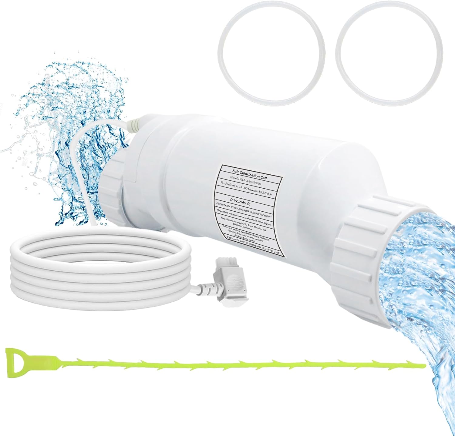 T-Cell-3 Salt Cell Replacement for Hayward Salt T Cell 3 for Pool,Compatible with AquaRite,AquaTrol & More – Up to 15,000 Gallon Pools,Cuts Chlorine Costs by 50%, Long-Lasting and Easy to Install